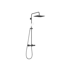 Showerpipe mit Brause-Thermostat ohne Handbrause - Schwarz matt - 34 464 980-33