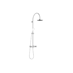 TARA Showerpipe with shower thermostat without hand shower 220 mm - Brushed Chrome - 34 458 892-93 0050