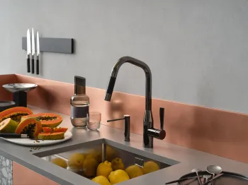Dornbracht sync design series inspiration kitchen kitchen faucet dark chrome