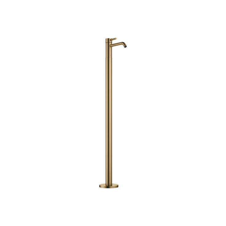 META Single-lever basin mixer with stand pipe without pop-up waste - Brushed Dark Brass - 22 584 660-39