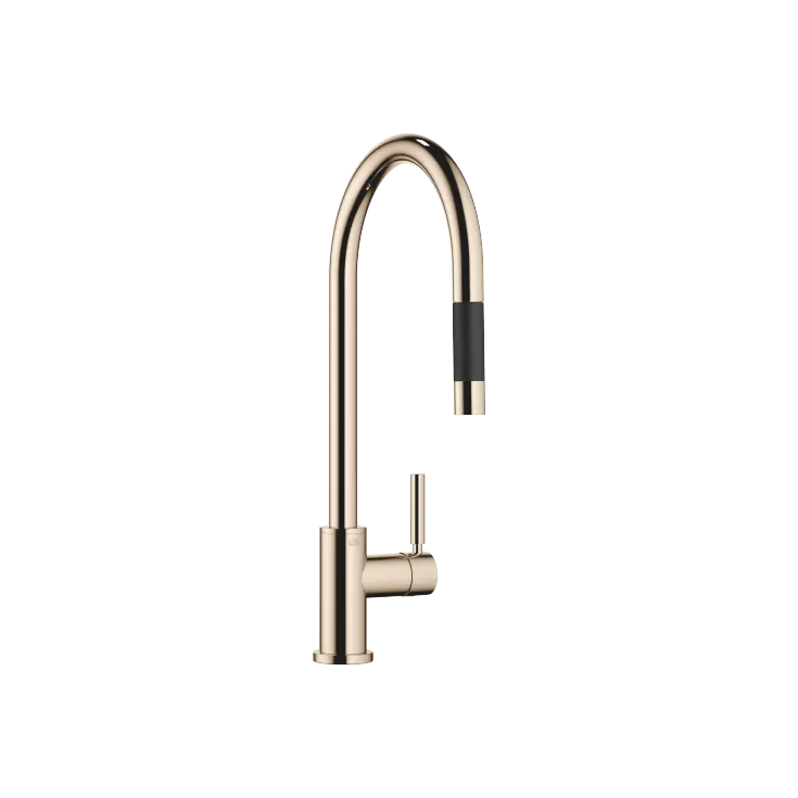 TARA Single-lever mixer Pull-down with spray function - Champagne (22kt Gold) - 33 870 888-47 0010