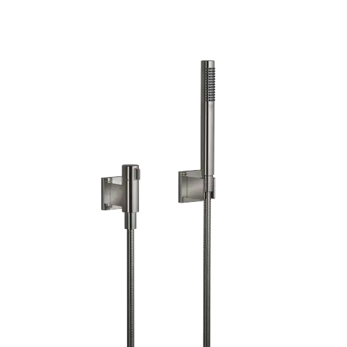 Hand shower set with individual rosettes with volume control FlowReduce - Dark Chrome - 27 809 985-19 0010