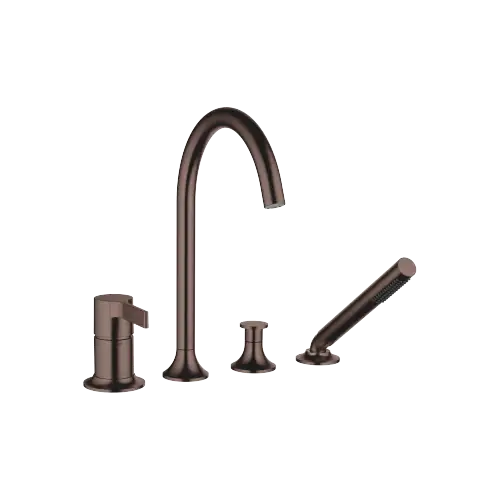 VAIA Bath shower set for bath rim or tile edge installation - Brushed Dark Bronze (PVD) - 27 632 809-43