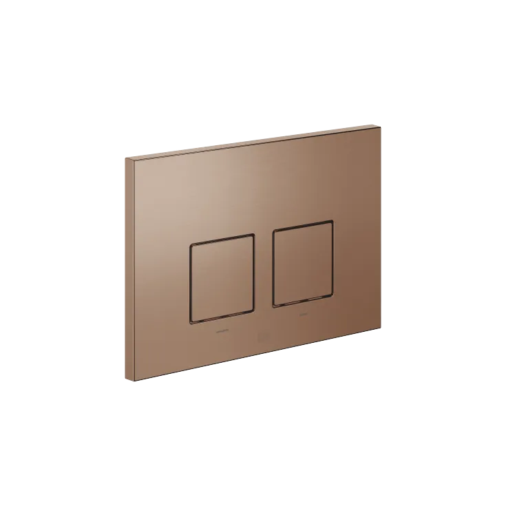 Platine de commande pour réservoir de chasse d’eau à encastrer de la société Geberit de forme carrée - Bronze brossé - 12 665 980-42