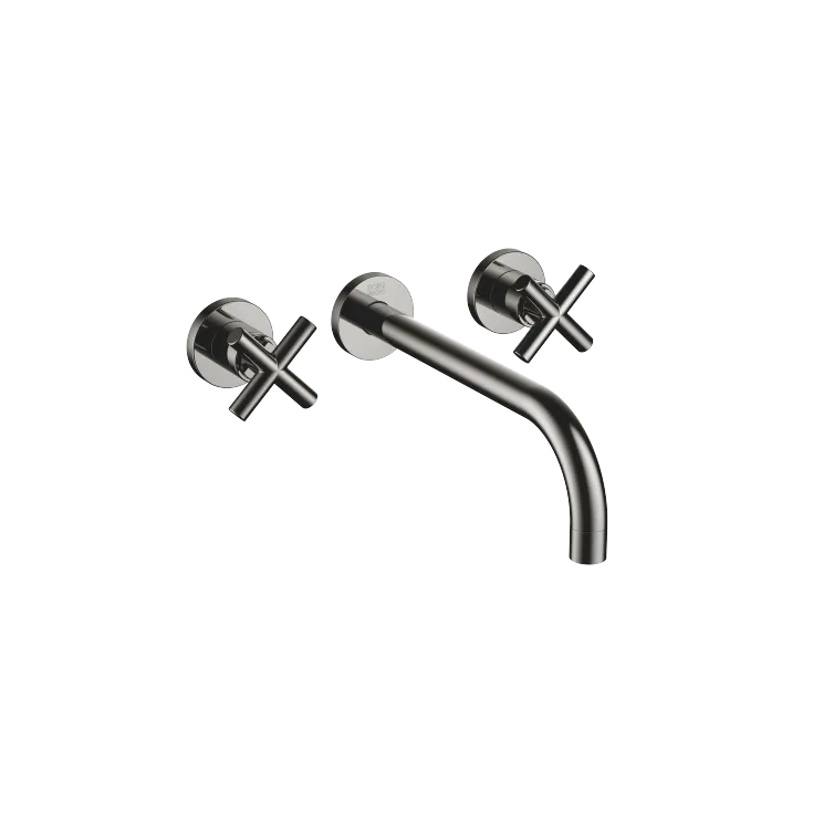 TARA Wall-mounted three-hole lavatory mixer without drain - Dark Chrome - 36 717 892-19 0010