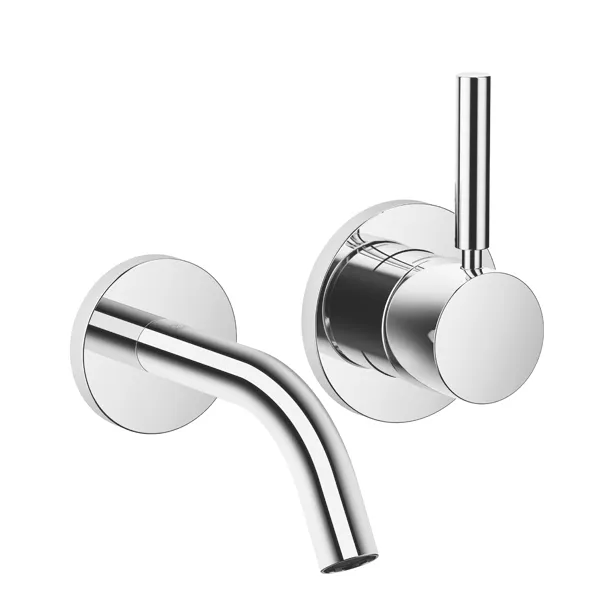 META Wall-mounted single-lever basin mixer without pop-up waste - Brushed Dark Bronze (PVD) - 36 867 660-43 0010