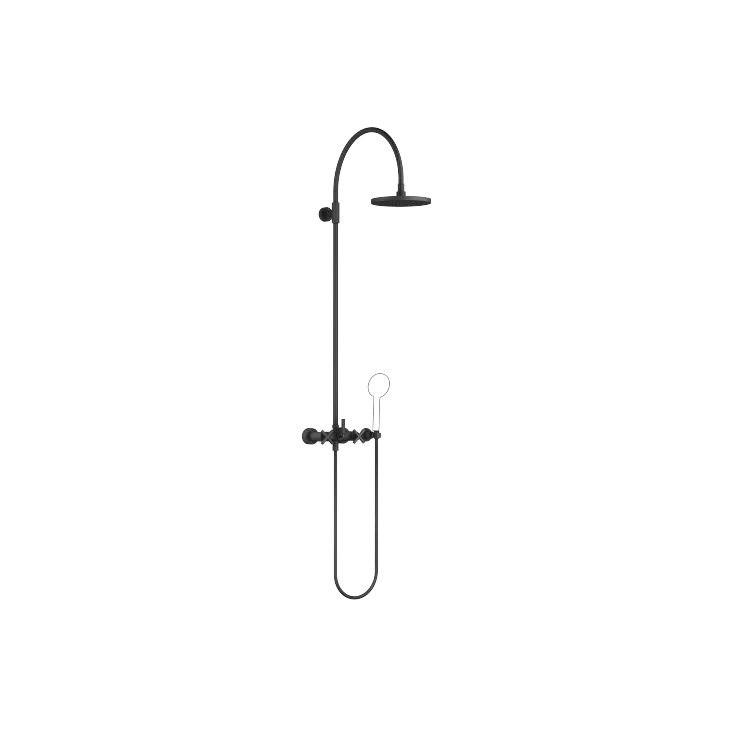 TARA Colonne de douche avec mélangeur de douche sans douchette FlowReduce 220 mm - Noir mat - 26 632 892-33