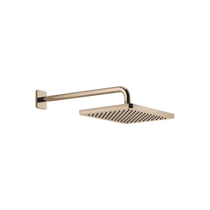 Regenbrause mit Wandanbindung FlowReduce 300 x 240 mm - Light Gold - 28 767 710-26