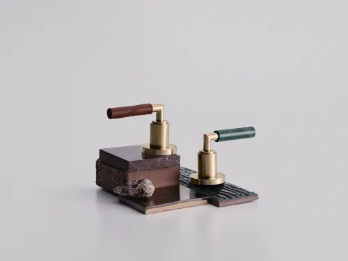 Dornbracht Atelier_TARA Handles_Leather_Verdite_01