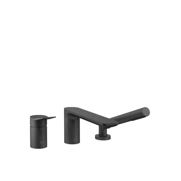 LISSÉ Three-hole single-lever bath mixer for bath rim or tile edge installation - Matte Black - 27 412 845-33 0050
