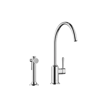 VAIA Single-lever mixer with rinsing spray set - Chrome - Set containing 2 articles