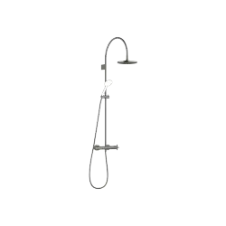 TARA Showerpipe mit Brause-Thermostat ohne Handbrause FlowReduce 220 mm - Dark Platinum gebürstet - 34 463 892-99