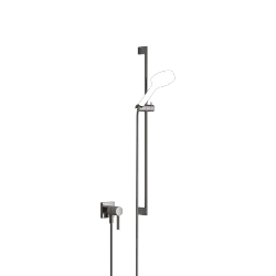 Mitigeur monocommande encastré avec raccord de douche intégré avec garniture de douche sans douchette - Dark Chrome - 36 013 970-19