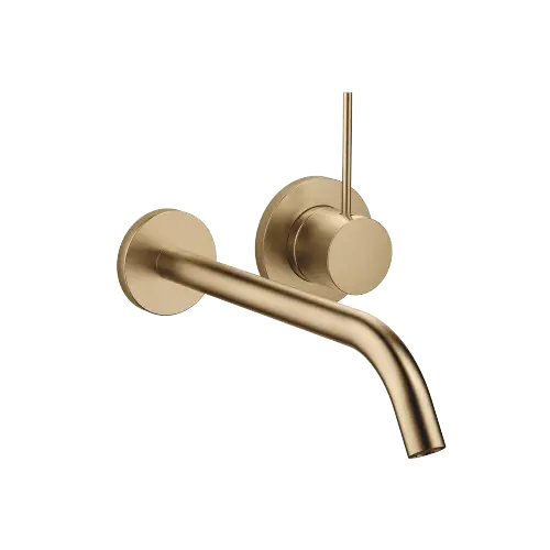 META META SLIM Wall-mounted single-lever basin mixer without pop-up waste - Brushed Dark Brass (PVD) - 36 861 662-39