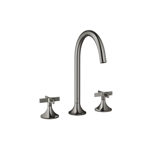 VAIA Three-hole basin mixer with pop-up waste - Dark Chrome - 20 713 809-19