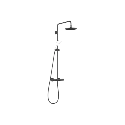 Shower pipe with shower thermostat without hand shower FlowReduce - Matte Black - 34 464 979-33