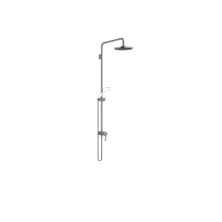 Shower Pipe mit Brause-Einhandbatterie ohne Handbrause - Dark Platinum gebürstet - 36 112 970-99