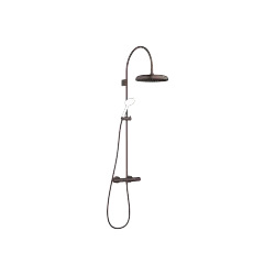 COYA Exposed Shower Set with shower thermostat without hand shower 11-3/4" - Brushed Dark Bronze (PVD) - 34 465 404-43 0010