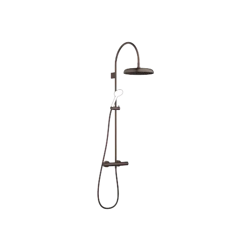 COYA Showerpipe with shower thermostat without hand shower 300 mm - Brushed Dark Bronze (PVD) - 34 465 404-43 0010