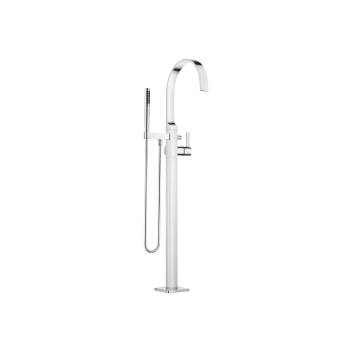 MEM Single-lever bath mixer with stand pipe for free-standing assembly with hand shower set - Chrome - 25 863 782-00