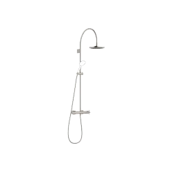 VAIA Shower pipe with shower thermostat without hand shower FlowReduce 220 mm - Brushed Platinum - 34 464 809-06 0070