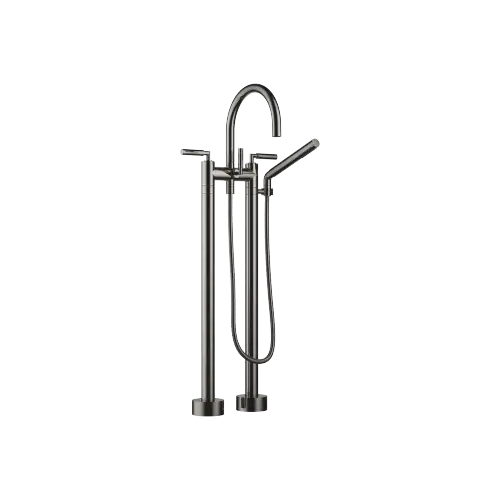 TARA Two-hole bath mixer for free-standing assembly with hand shower set - Dark Chrome - 25 943 882-19