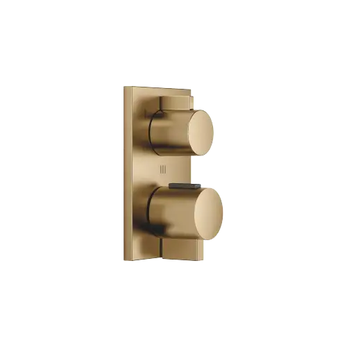 Concealed thermostat with three-way diverter - Brushed Dark Brass (PVD) - 36 428 670-39 0010