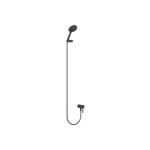 Concealed single-lever mixer with integrated shower connection with hand shower set - Matte Black - Set containing 2 articles