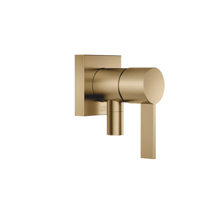 Concealed single-lever mixer with cover plate with integrated shower connection - Brushed Dark Brass - 36 046 970-39