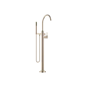 VAIA Single-lever bath mixer with stand pipe for free-standing assembly with hand shower set - Champagne (22kt Gold) - 25 863 809-47