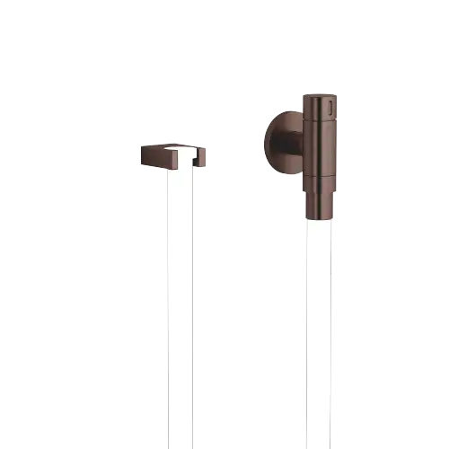 WATER TUBE Kneipp wall elbow with hose holder with individual rosettes - Brushed Dark Bronze (PVD) - 27 823 979-43