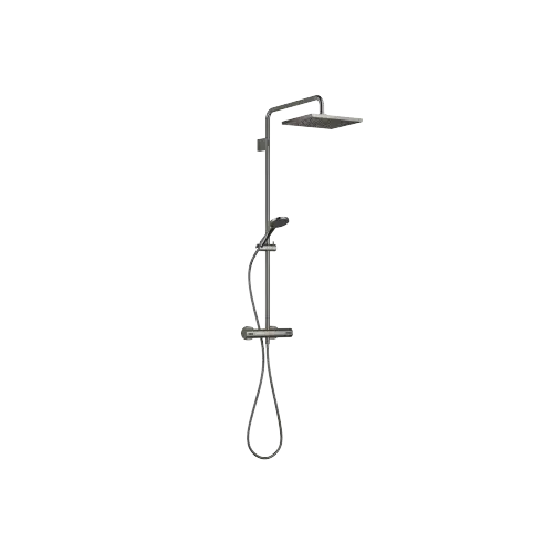 Showerpipe Application with shower thermostat 300 x 240 mm - Dark Chrome - Set containing 1 articles