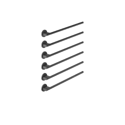 Handtuchwärmer , 6-fach , Ausladung rechts , ohne Bedienelement - Schwarz matt - 83 316 979-33