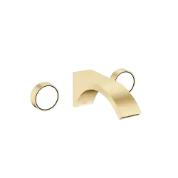 CYO Batteria tre fori incasso muro senza piletta - Ottone spazzolato (Oro 23k) - 36 712 811-28