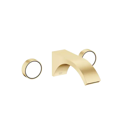 CYO Wall-mounted three-hole lavatory mixer without drain - Brushed Durabrass (23kt Gold) - 36 712 811-28