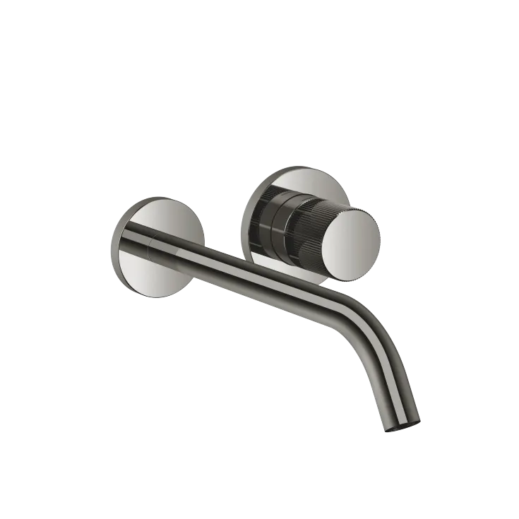 META META PURE Wall-mounted single-lever basin mixer without pop-up waste - Dark Chrome - 36 861 664-19