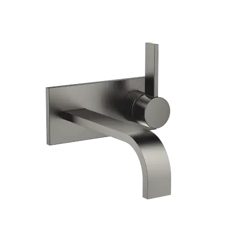 MEM Mitigeur monocommande de lavabo mural sur plaque de recouvrement sans garniture d’écoulement - Dark Platinum brossé - 36 864 782-99