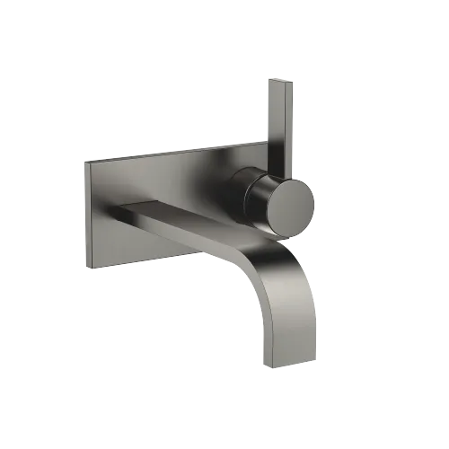MEM Waschtisch-Wand-Einhandbatterie mit Abdeckplatte ohne Ablaufgarnitur - Dark Platinum gebürstet - 36 864 782-99