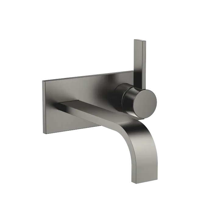 MEM Waschtisch-Wand-Einhandbatterie mit Abdeckplatte ohne Ablaufgarnitur - Dark Platinum gebürstet - 36 864 782-99