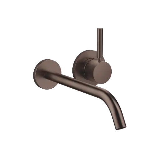META Wall-mounted single-lever basin mixer without pop-up waste - Brushed Dark Bronze (PVD) - 36 861 660-43