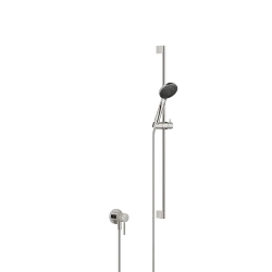Mitigeur monocommande encastré avec raccord de douche intégré avec garniture de douche - Platine - Set contenant 2 articles