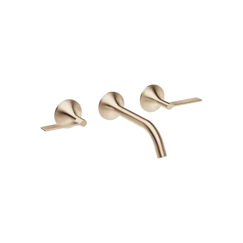 VAIA Wall-mounted basin mixer without pop-up waste - Brushed Champagne (22kt Gold) - 36 712 819-46