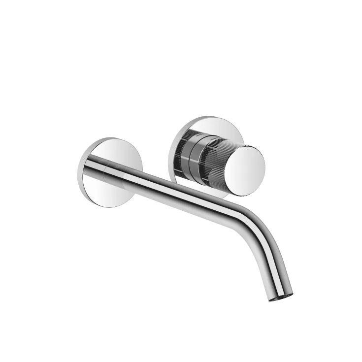 META Chrome : META PURE Wall-mounted single-lever basin mixer without  pop-up waste