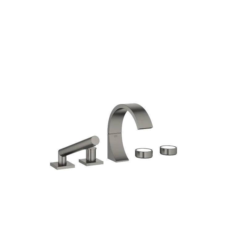 CYO Gruppo vasca cinque fori per montaggio bordo vasca - Dark Platinum spazzolato - 27 523 811-99