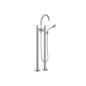 VAIA Two-hole bath mixer for free-standing assembly with hand shower set - Chrome - 25 943 819-00