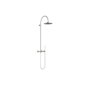 VAIA Showerpipe with shower mixer without hand shower - Brushed Platinum - 26 632 809-06 0010