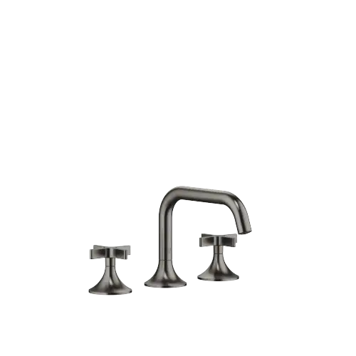 VAIA Three-hole basin mixer with pop-up waste - Brushed Dark Platinum - 20 705 809-99