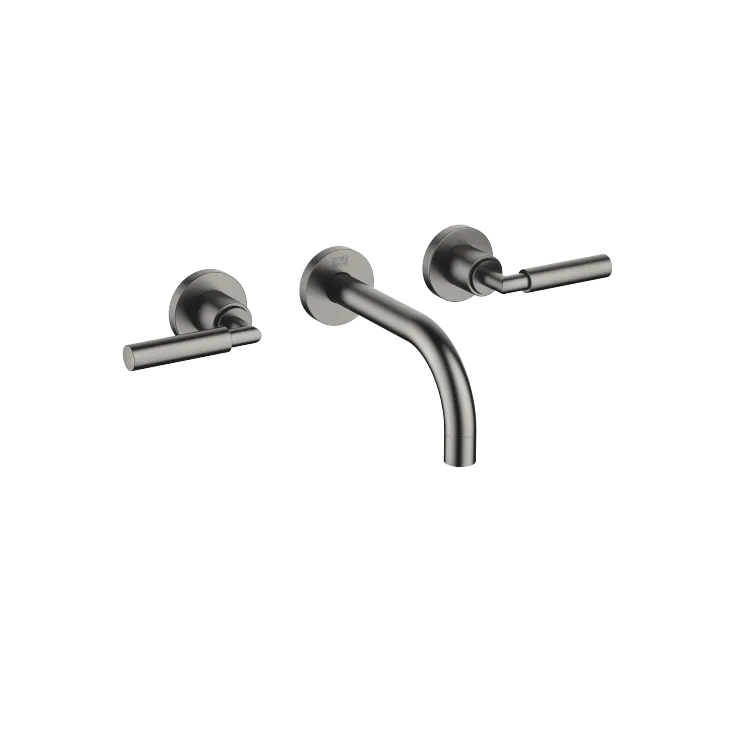 TARA Wall-mounted basin mixer without pop-up waste - Brushed Dark Platinum - 36 707 882-99
