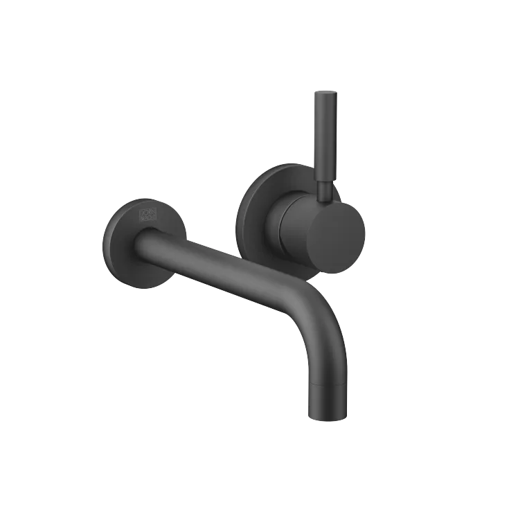EDITION PRO Wall-mounted single-lever basin mixer without pop-up waste - Matte Black - 36 812 626-33