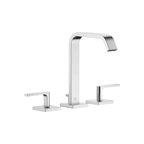 IMO Three-hole basin mixer with pop-up waste - Brushed Chrome - 20 713 671-93